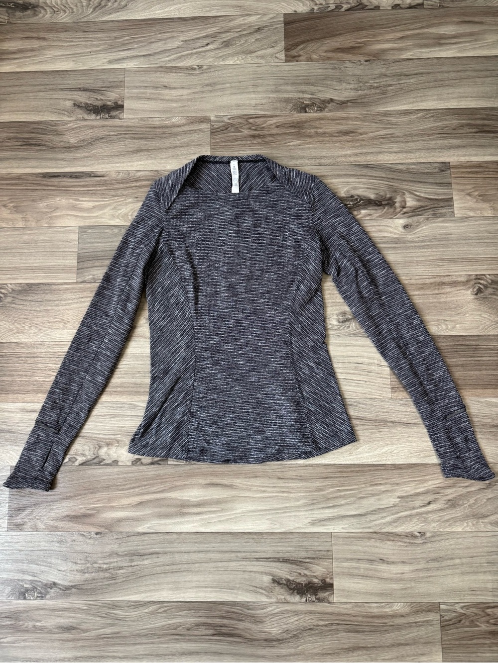 Lululemon Kanto Catch Me Long Sleeve in Coco Pique Black White Size 6